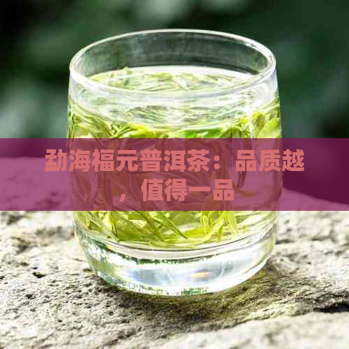 勐海福元普洱茶：品质越，值得一品