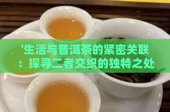 '生活与普洱茶的紧密关联：探寻二者交织的独特之处'