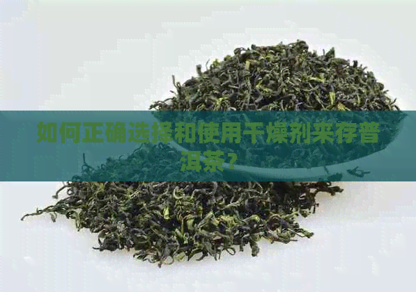 如何正确选择和使用干燥剂来存普洱茶？