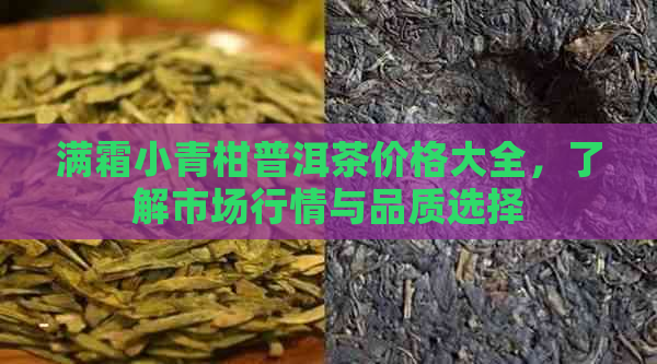 满霜小青柑普洱茶价格大全，了解市场行情与品质选择