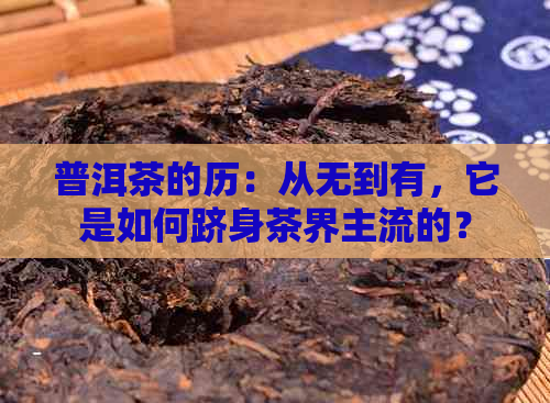 普洱茶的历：从无到有，它是如何跻身茶界主流的？