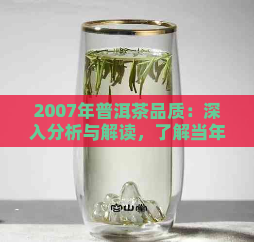 2007年普洱茶品质：深入分析与解读，了解当年茶叶的特点、口感和价值