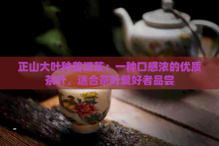 正山大叶种普洱茶：一种口感浓的优质茶叶，适合茶叶爱好者品尝