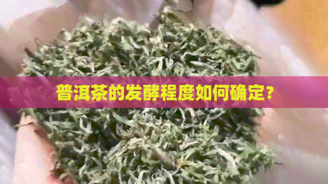 普洱茶的发酵程度如何确定？