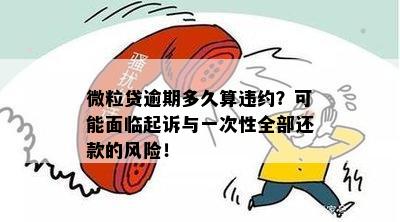 微粒贷逾期还款的风险及应对策略：真的会被起诉吗？