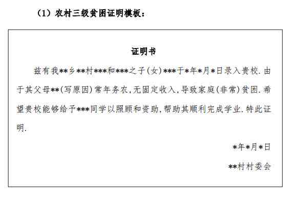 白条提供贫困证明的详细步骤及注意事项