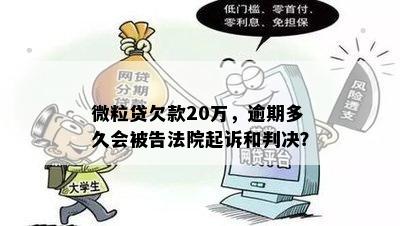 微粒贷欠款20万，逾期不还会有哪些后果及可能面临的法律诉讼？