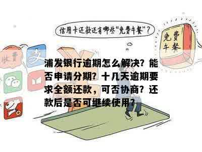 浦发卡分期还款协商全方位指南：了解所有可能性、申请流程及注意事项