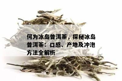 冰中岛普洱茶：品种、产地、制作工艺、口感和功效的全面解析与品鉴指南