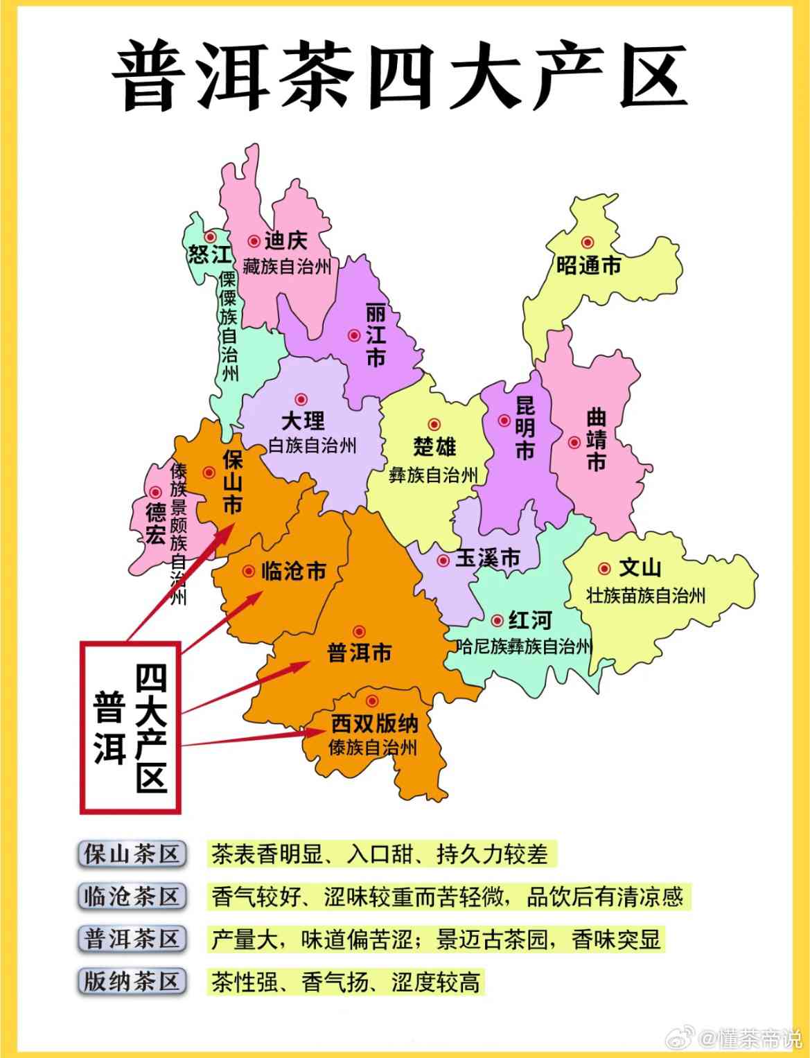 普洱茶产区详解：地理位置、特色茶叶及品饮技巧一文解析