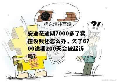 安逸花逾期6700元200天，用户可能会面临起诉的风险吗？如何解决这个问题？