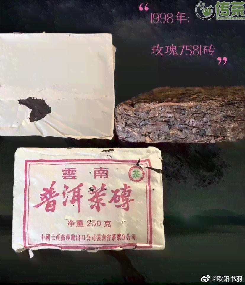 90年代7581熟砖普洱茶250g