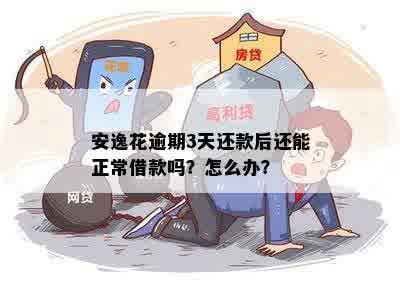 安逸花逾期还款三天后，是否可以再次取出或继续还款？