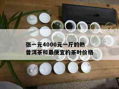 张一元4000元一斤的熟普洱茶，更便宜的茶叶多少钱一斤？