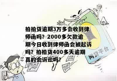 微粒贷欠款2000元逾期60天，发来律师函会被起诉吗？