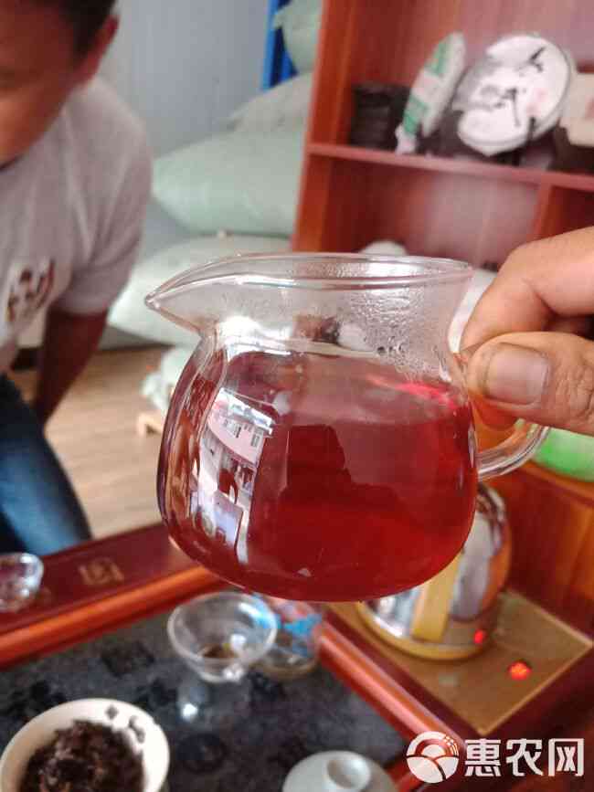 糯米香普洱茶熟茶色