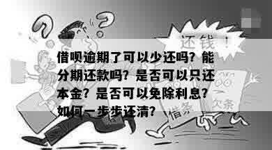 关于借呗逾期还款：先还一部分是否包含本金？详细解答与建议