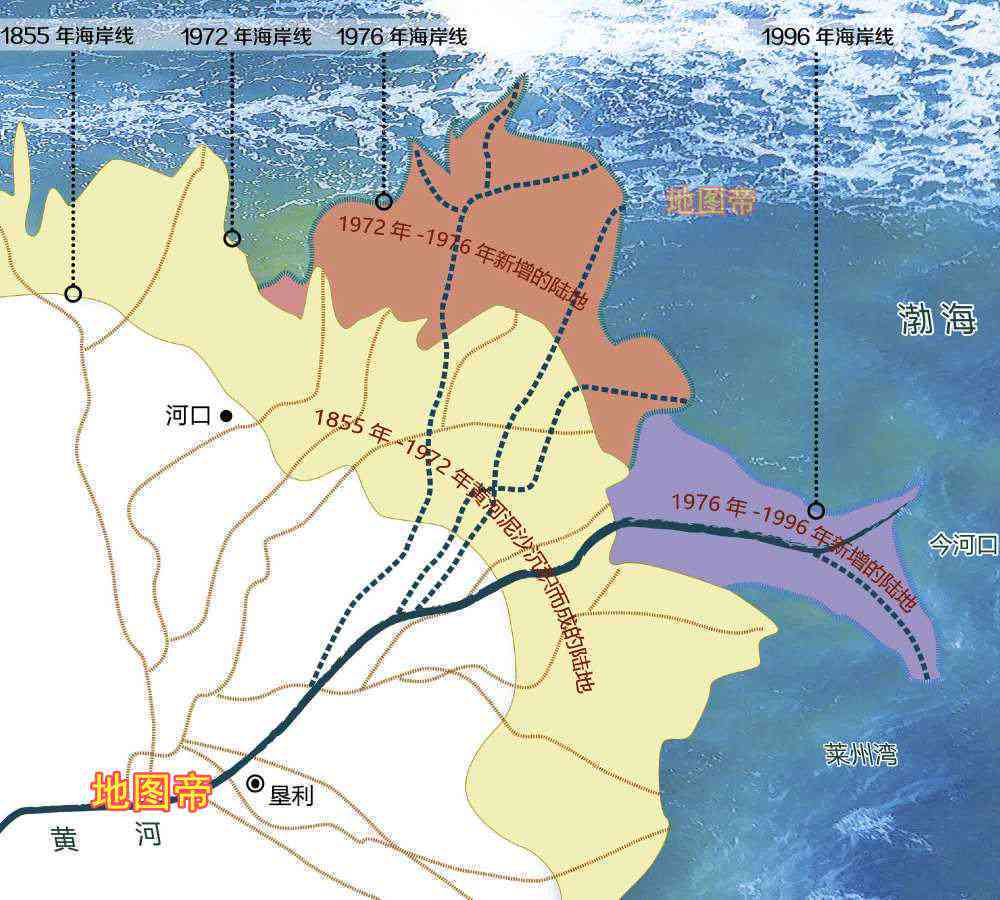 黄河的入海口位置及城市信息