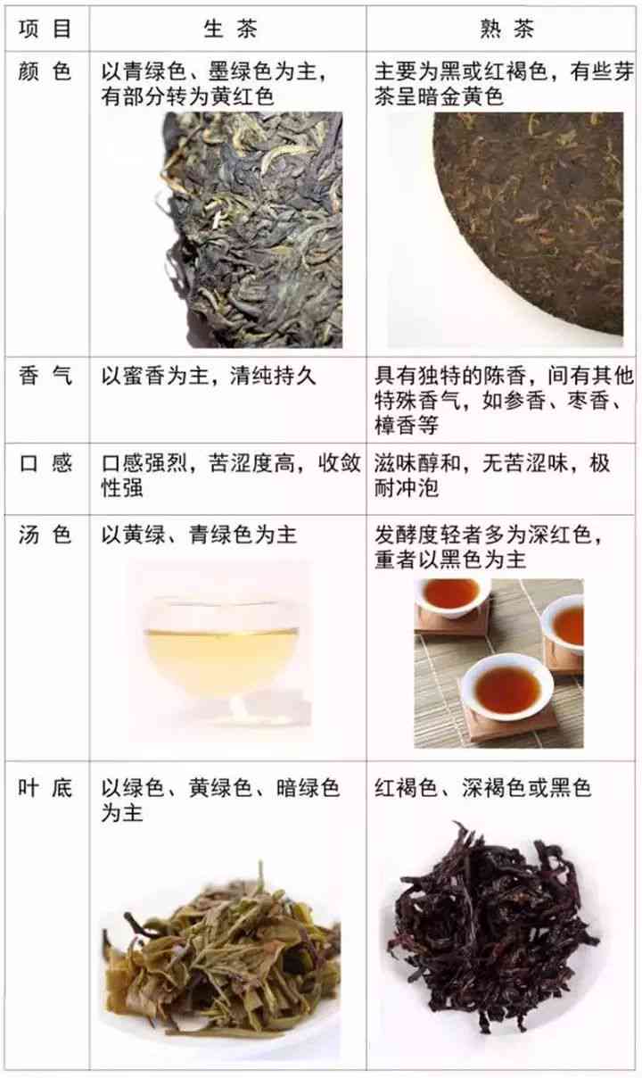 生饼熟饼普洱茶的区别