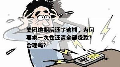 美团逾期后还清，却被要求全额还款，合理吗？一次还款经历分析