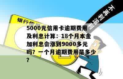 如何计算信用卡欠款5000元，下个月还款金额以及相关费用？