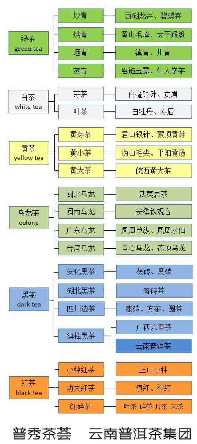 普洱茶古树级别划分表