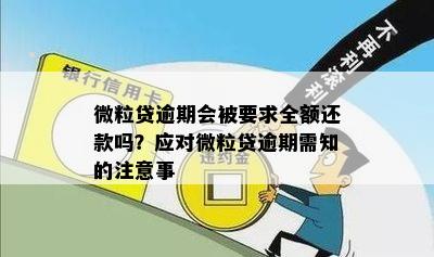 微粒贷逾期还款后果：是否需要全额偿还？了解详细情况避免信用损失