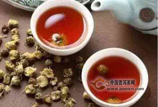 水果片菊花普洱茶