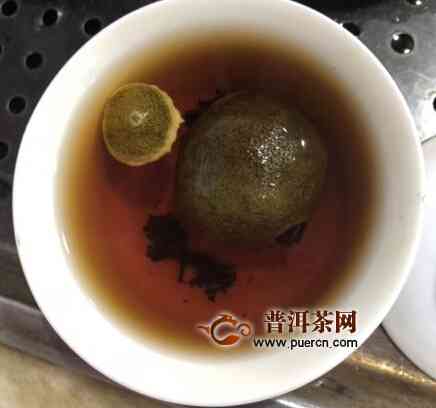 水果片菊花普洱茶