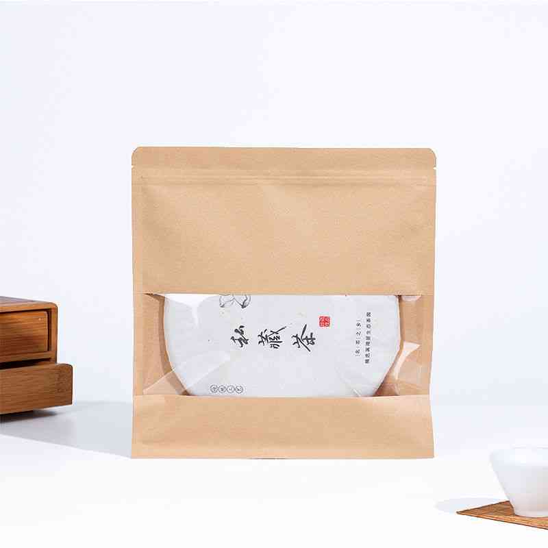 福鼎普洱茶牛皮纸小袋包装：防潮密封，茶叶收纳袋子批发价格