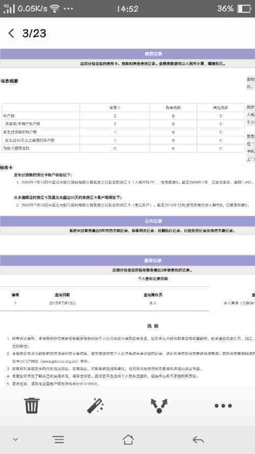 信用额度和余额0,当前无逾期。信用额度为0余额5226,信用额度0余额629