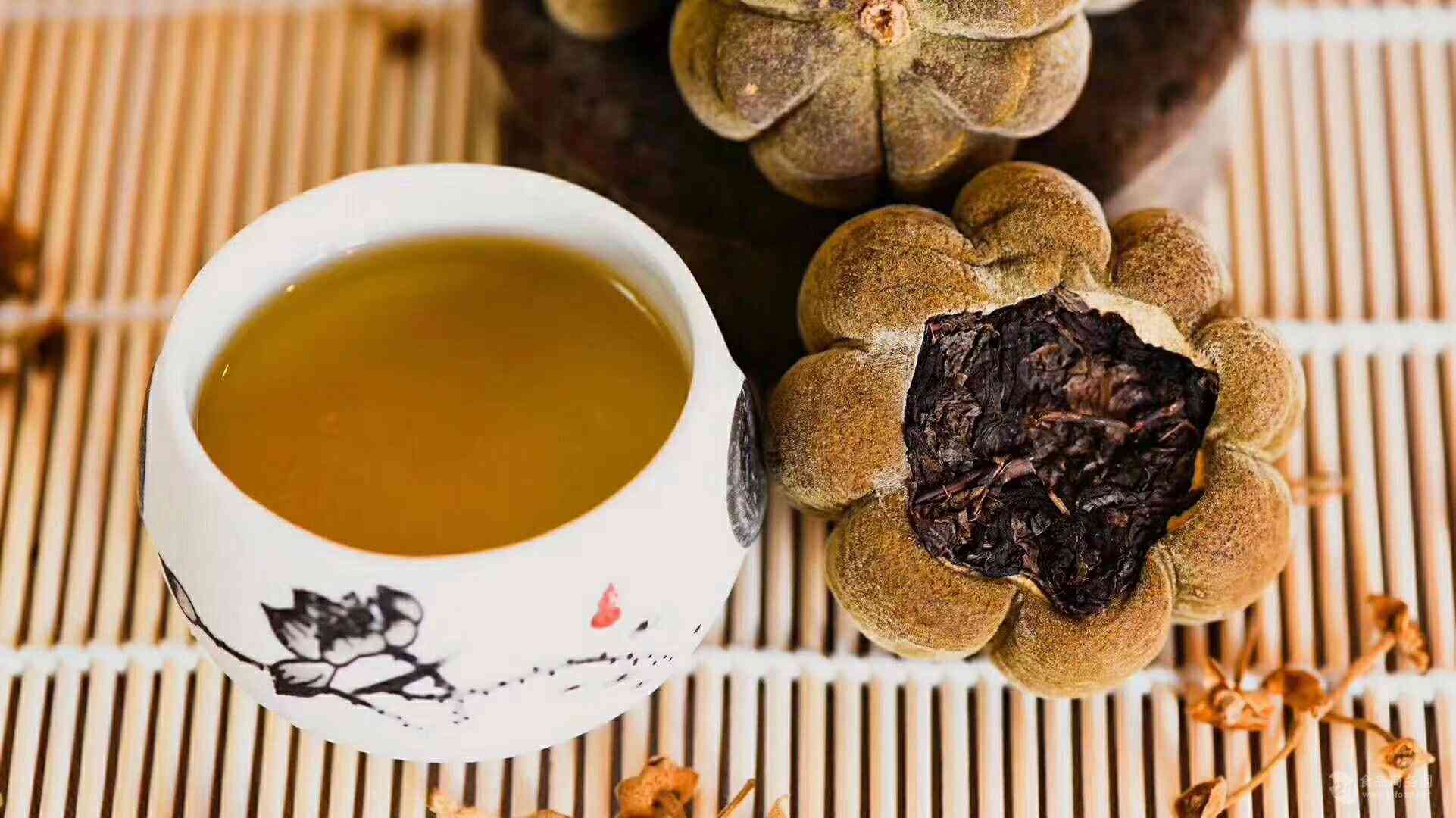 橘红陈皮熟普洱茶