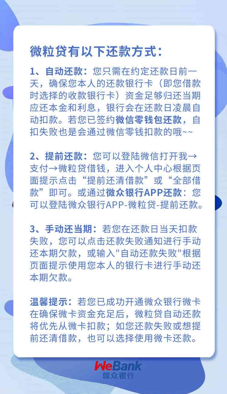 微粒贷的再借款额度与还款相关问题解答