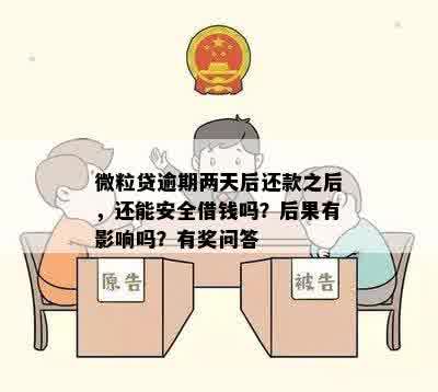 '微粒贷逾期两天再借有影响吗？安全吗？'