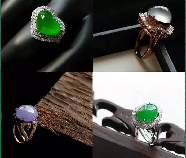 独特设计的心形翡翠戒指，展现个性魅力与优雅品味