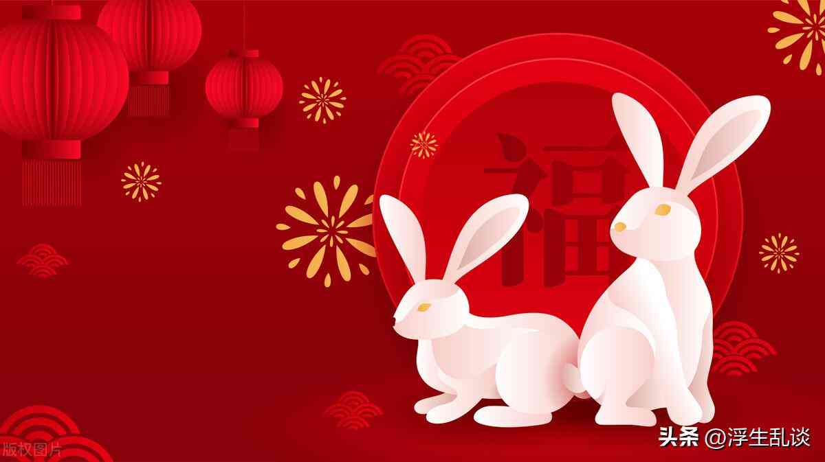 玉兔年祝福语：吉祥如意，兔年幸福