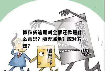 微粒贷逾期还款问题：能否减少还款金额？如何处理？