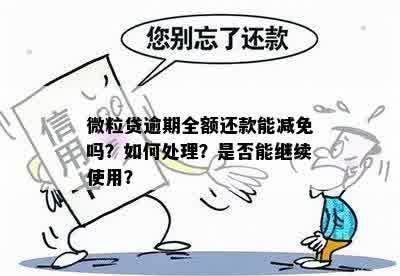 微粒贷逾期还款问题：能否减少还款金额？如何处理？