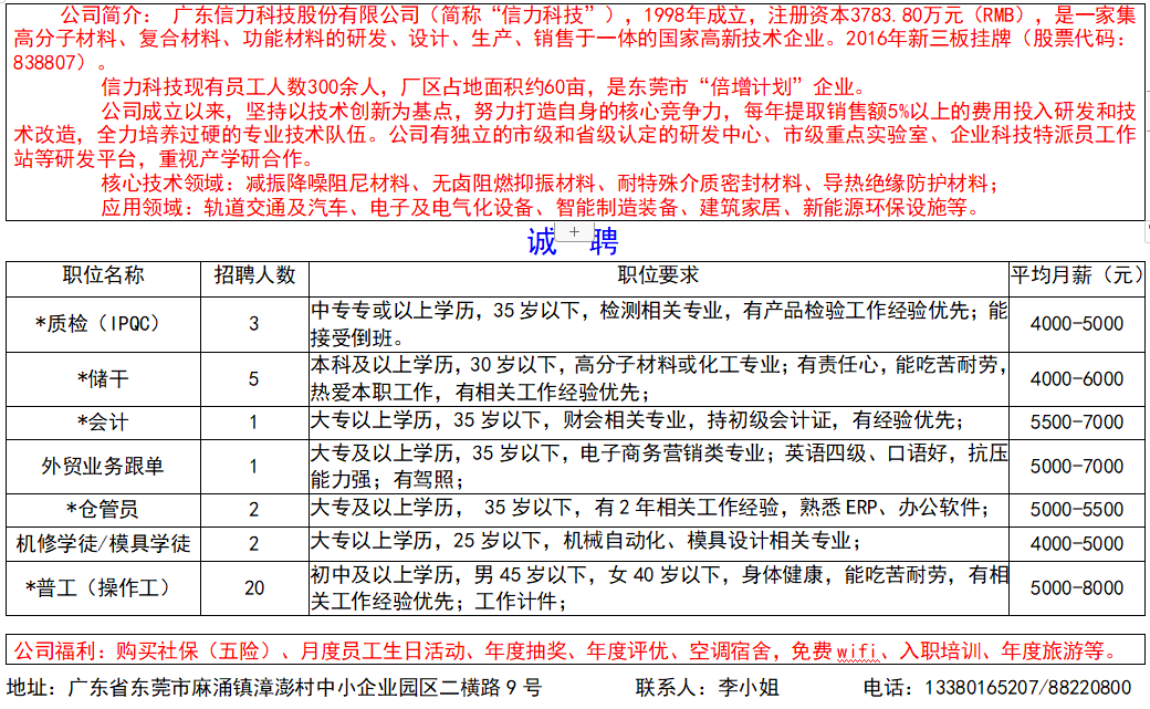 东莞市恒邦科技：招聘信息、电话和服务详情