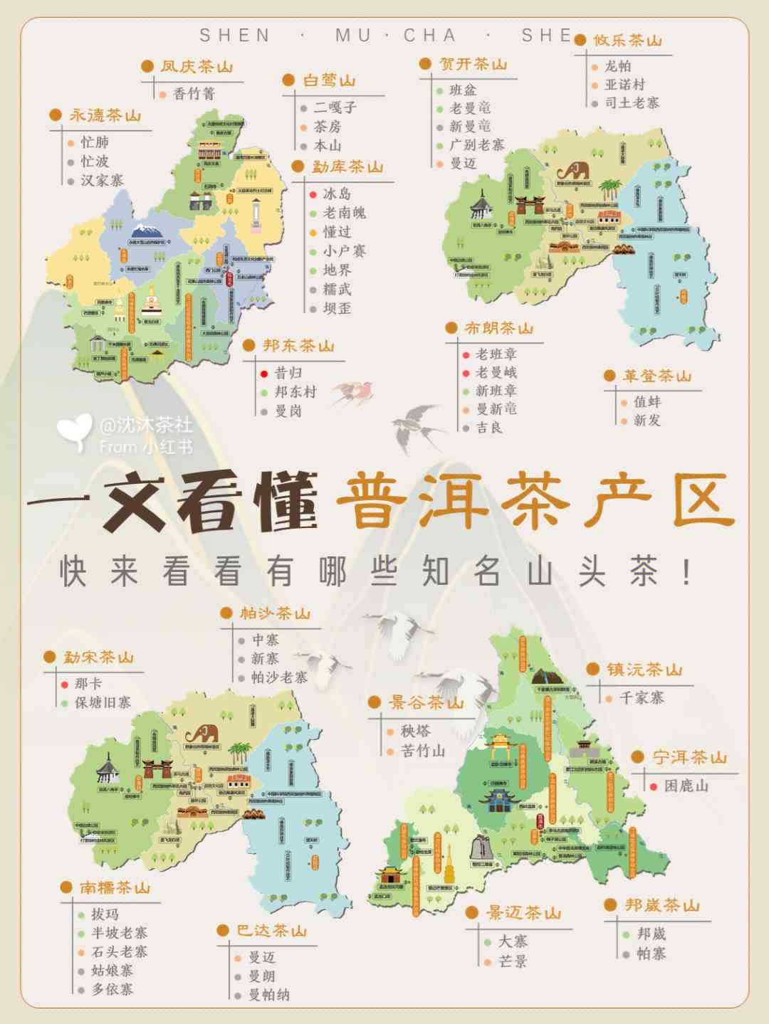 云南普洱茶版纳地区划分