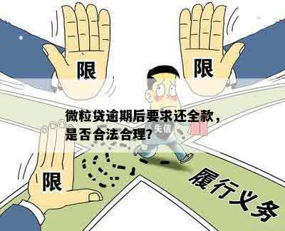 微粒贷逾期4天后的全额还款是真的吗？要求是否合理？