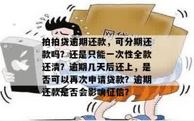 逾期还款：选择一次性还是分期更好？