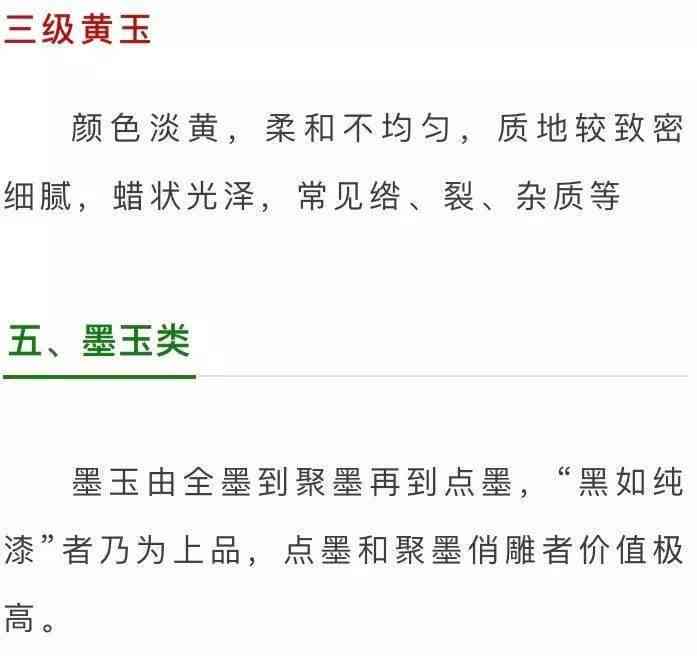 玉石等级划分：详细说明多级分类，理解不同级别含义。