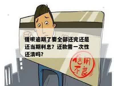 花呗逾期还款攻略：是否需要一次性还清全额？