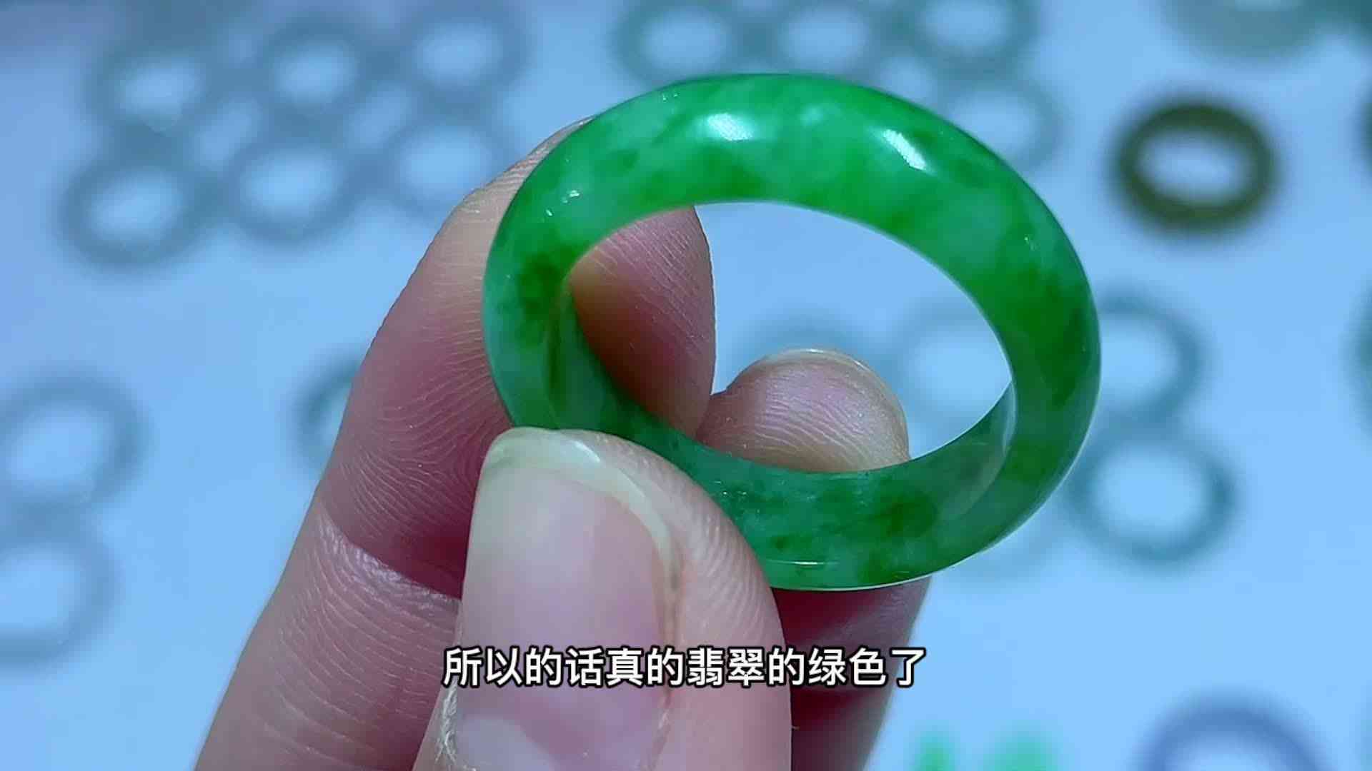 麻花辫小野珠翡翠戒圈