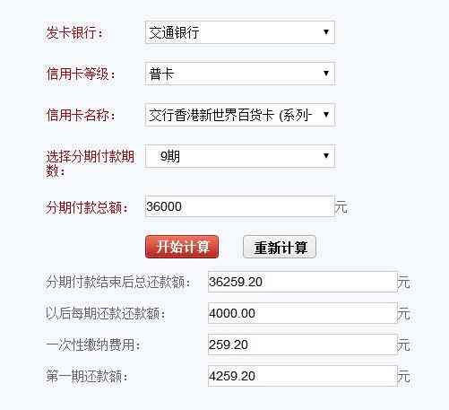 交通银行信用卡5000元更低还款额计算及2020年详细信息