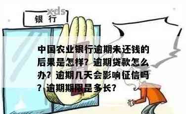 中国农业银行贷款逾期一天的后果及解决方法，如何避免逾期？