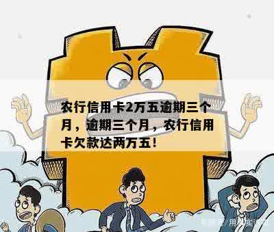 农业银行信用卡逾期2.5万元三个月后的处理方式与影响