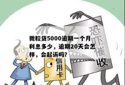 微粒贷5000逾期罚息及还款计算：一天、两个月、两年和多年情况