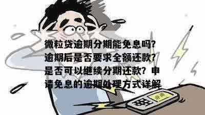 微粒贷逾期利息减免方案：如何申请、条件及影响全面解析